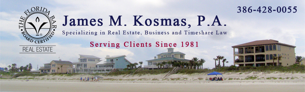 James M. Kosmas, Real Estate, Business and Timeshare Law